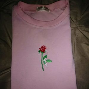 Pink rose shirt